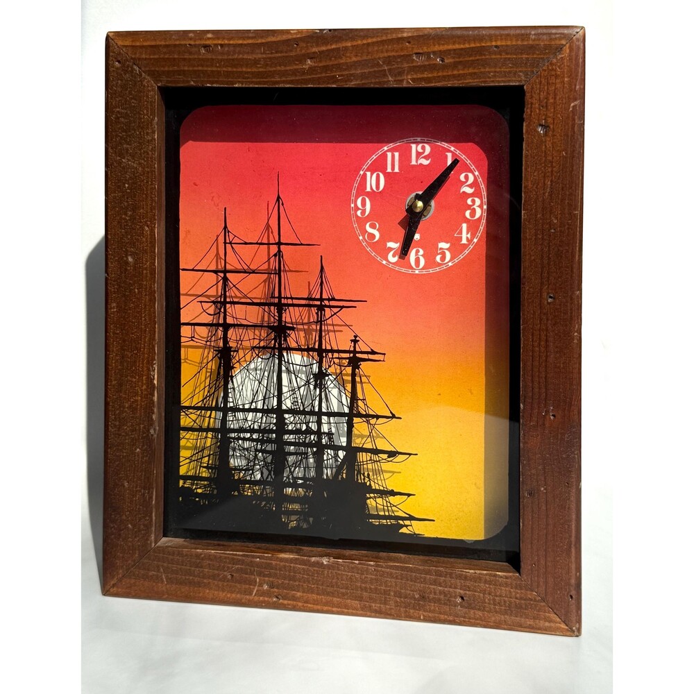 Mod Nautical Sunset Clock, Mod Wall Decor - Picture 5 of 16